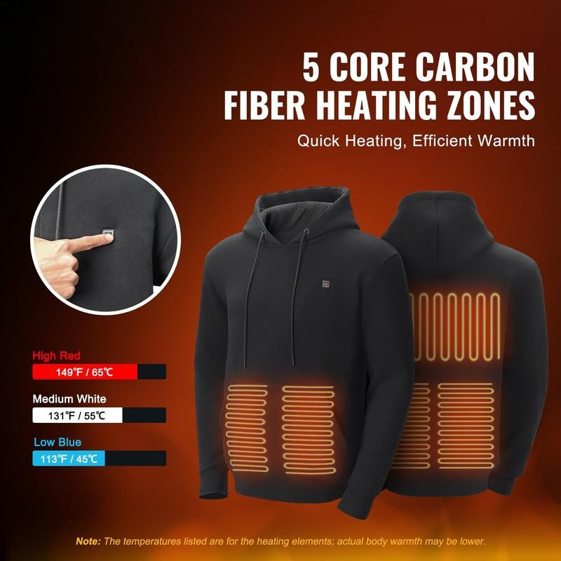 Heated Hoodie Sweatshirt Unisex